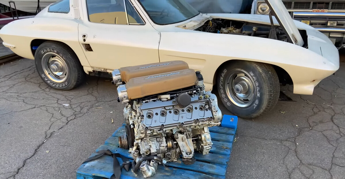 Video: Lamborghini V10-swapped C2 Corvette build