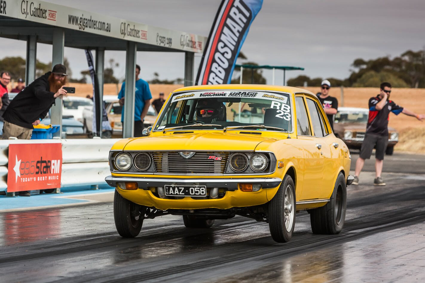 Turbocharged rotary-powered Mazda Capella runs nines at Drag Challenge 2018