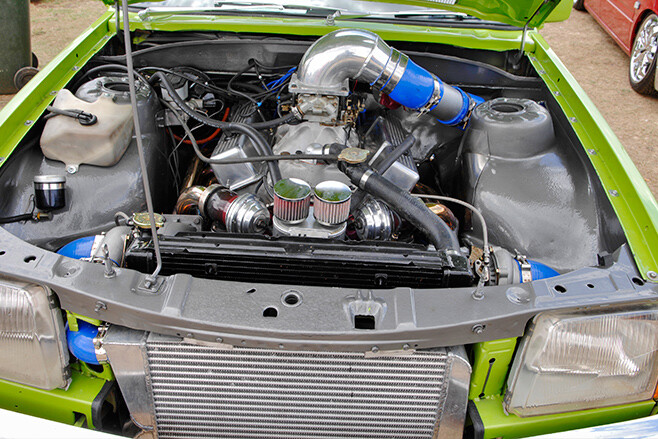 twin-turbo Commodore engine