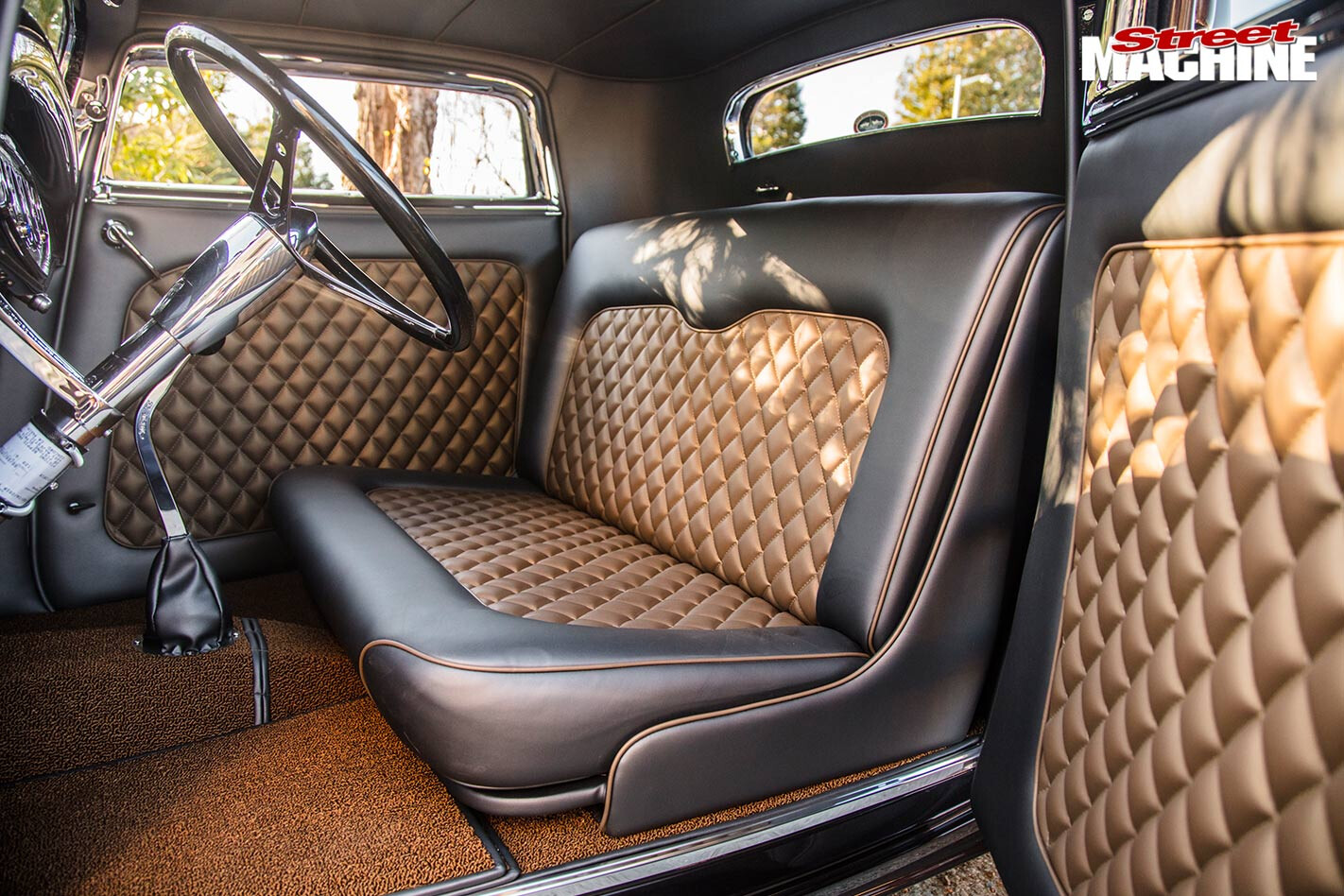 Ford three window coupe interior