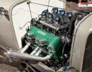 1932 Ford 3-window coupe engine