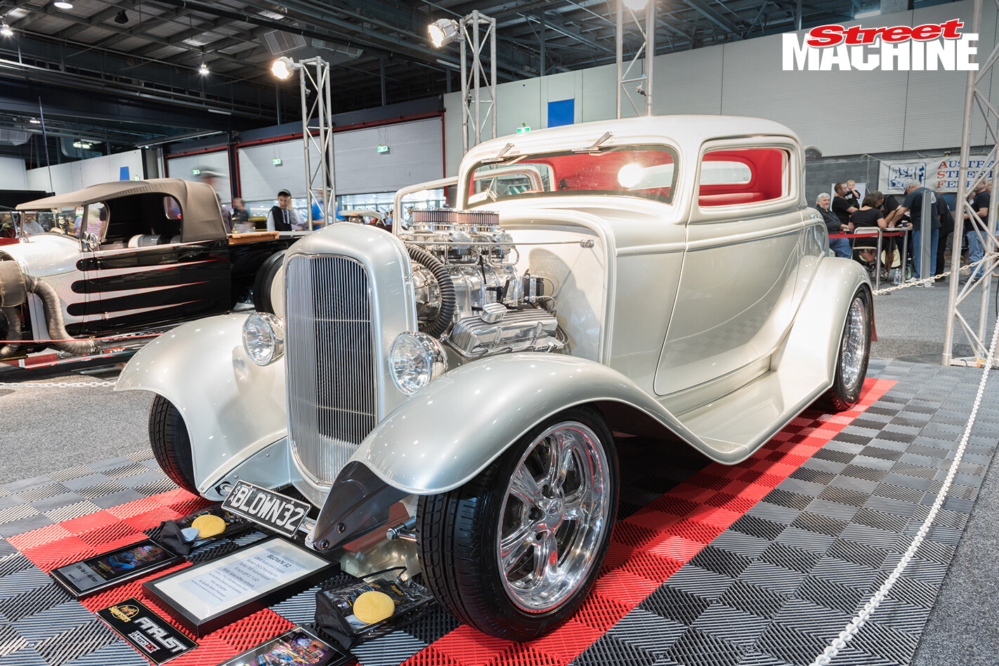 32 Ford Coupe Blown Silver