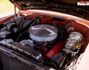 1957 Chev Bel Air engine bay