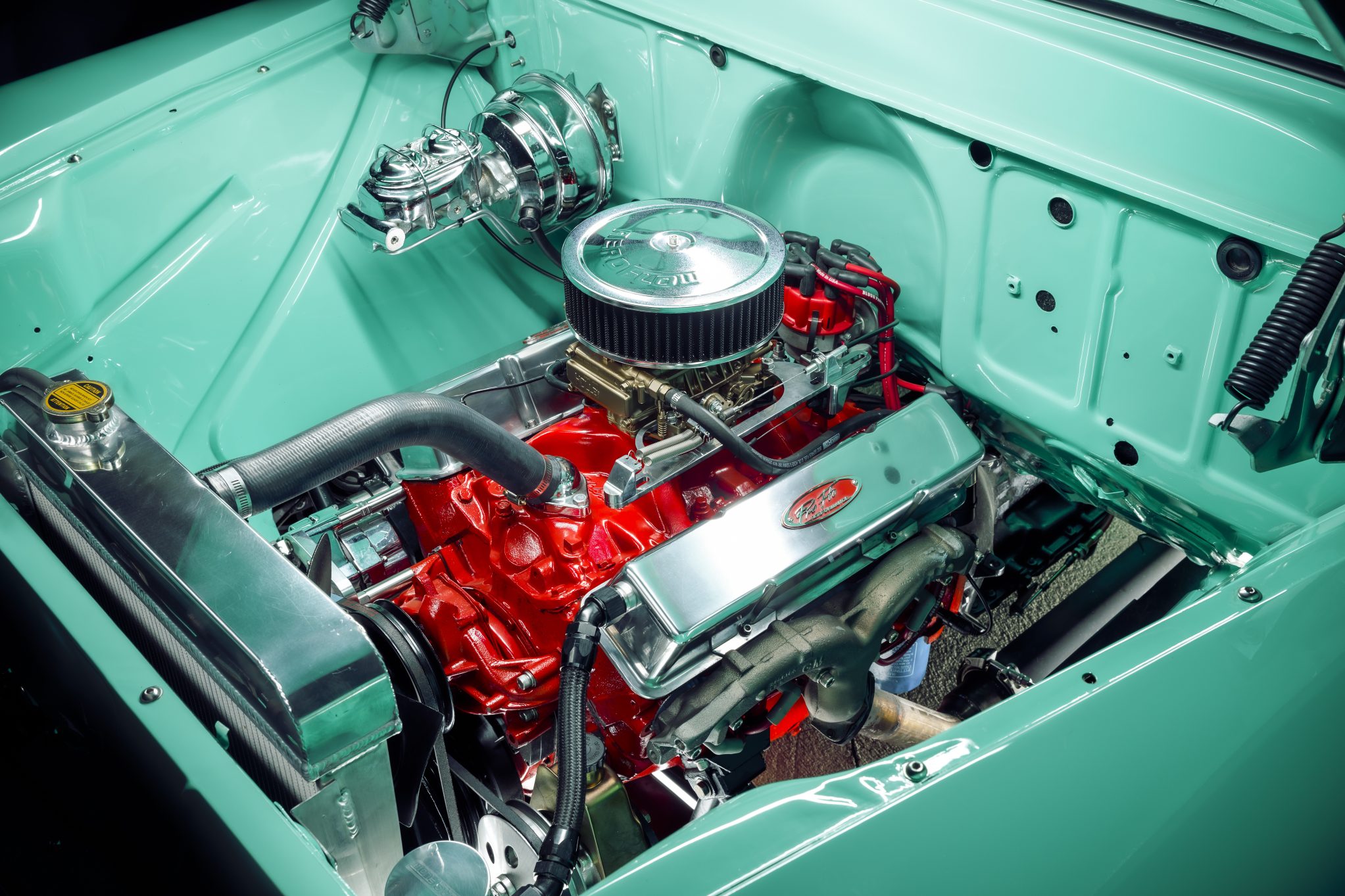 Street Machine Features Ashton Camilleri 1955 Chev Engine Bay