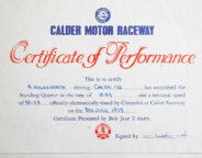 Certificate of Performance