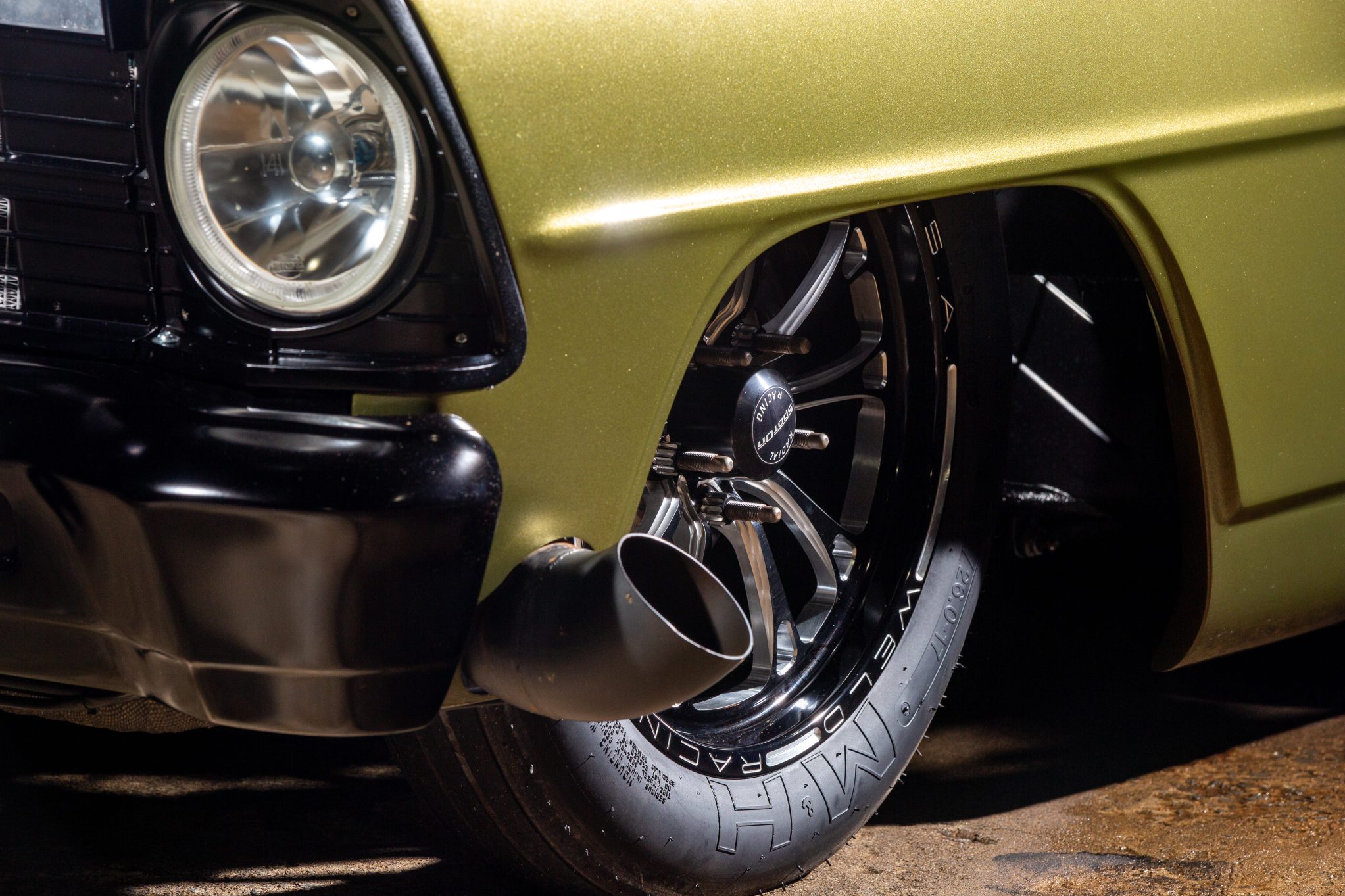 Street Machine Features Damien Boyce Chev Nova Wheel