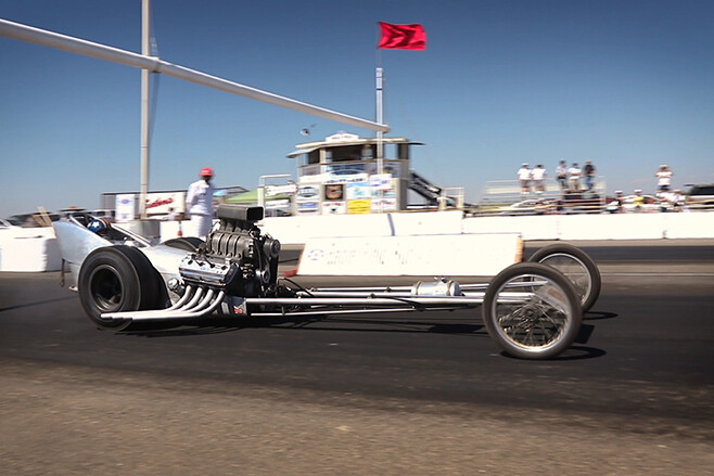 Blown Hemi survivor dragster on nitro