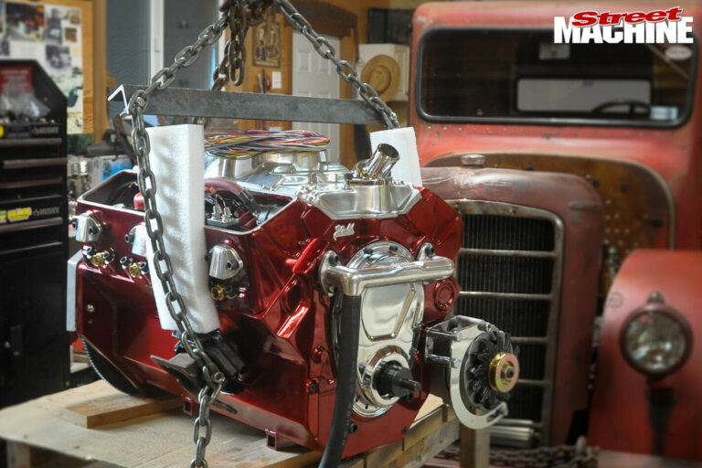 Electric motor hidden in a small block Chev