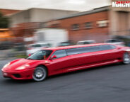 Stretch Ferrari limo onroad