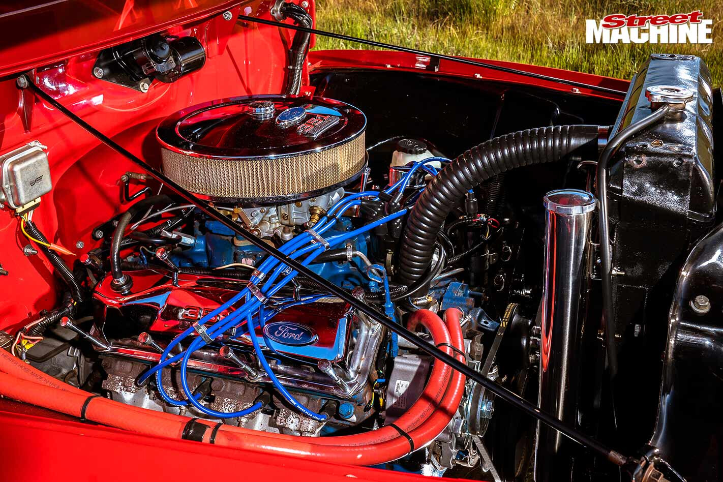 Ford F100 engine bay