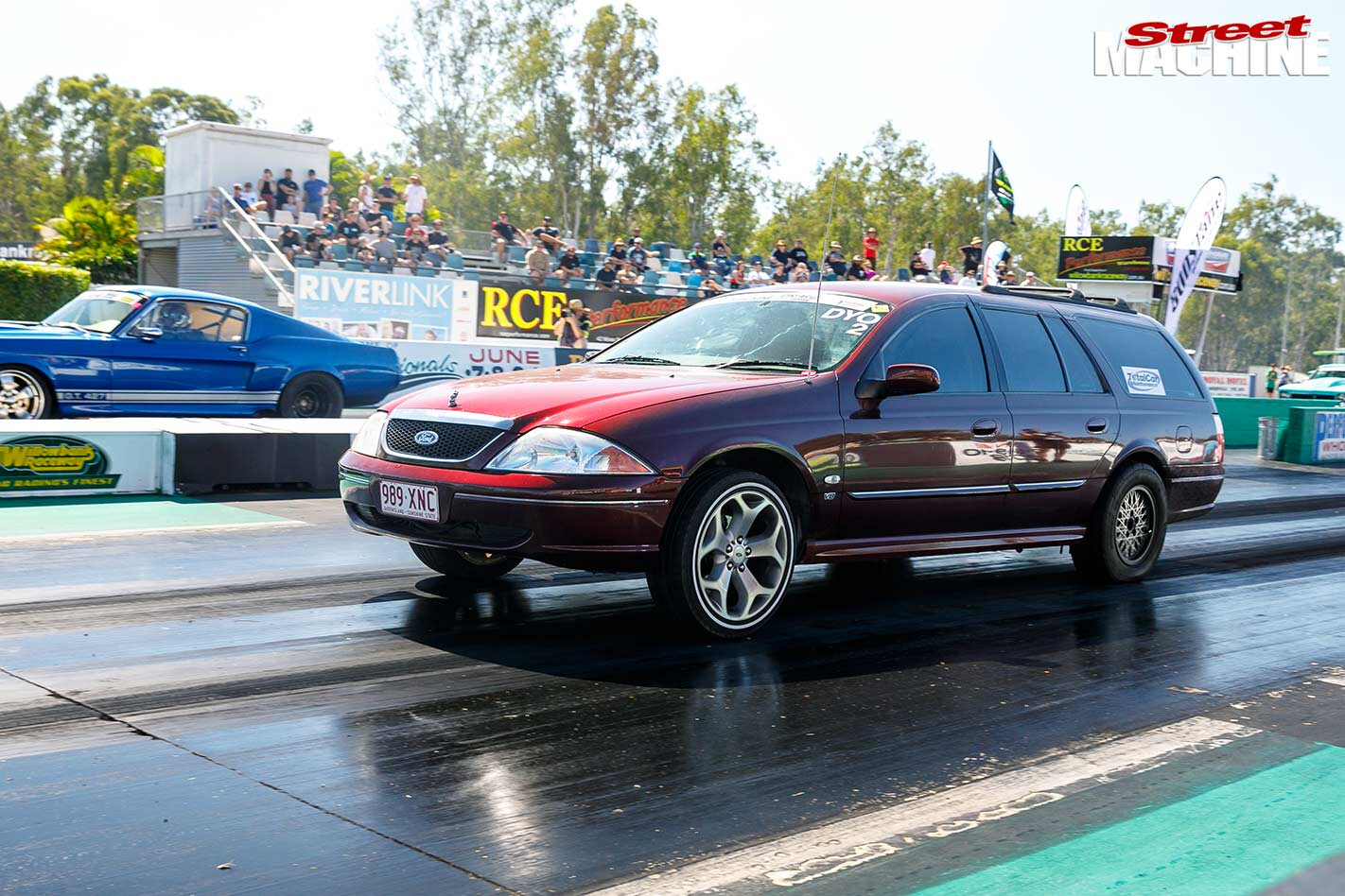 Ford Falcon AU wagon at drag challenge weekend