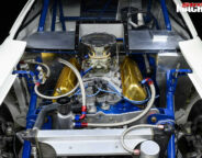 Ford Pinto drag car engine bay