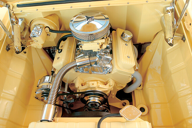 Holden FB coupe engine bay