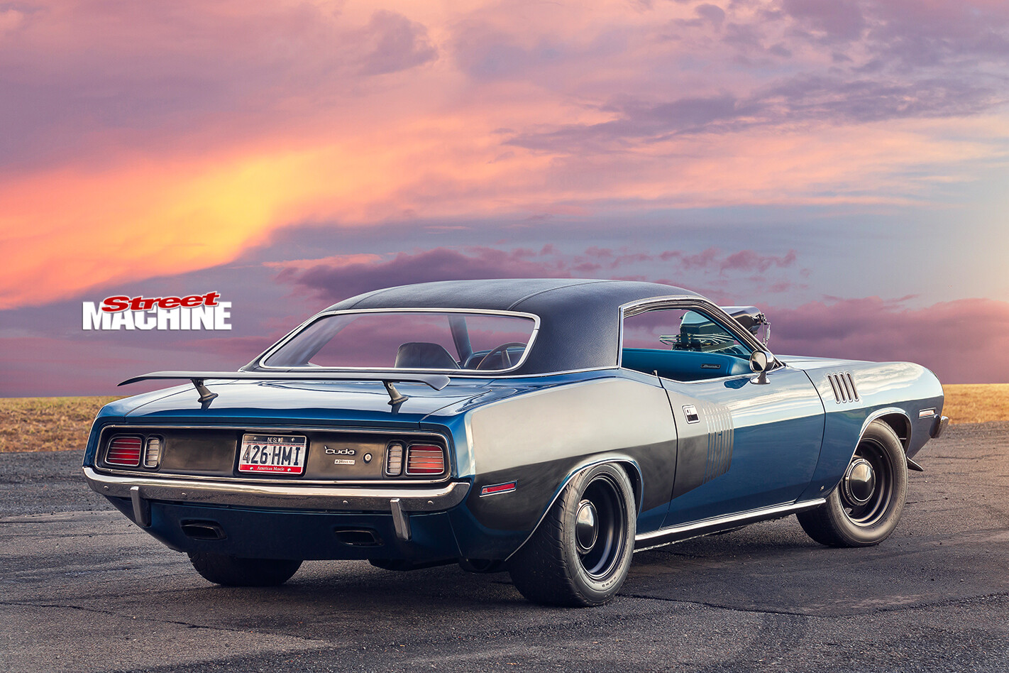 Plymouth -barracuda -rear -angle