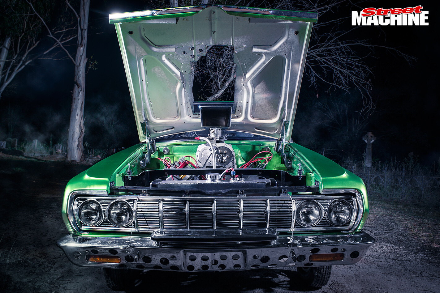 Plymouth -Fury -Green -Fing -engine -bay