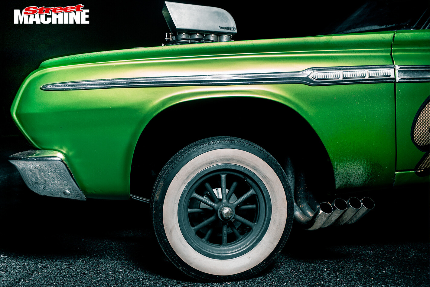 Plymouth -Fury -Green -Fing -front -wheel