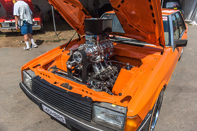 Robert Cottrell's Blown LS Powered XD Ford Falcon Engine Bay