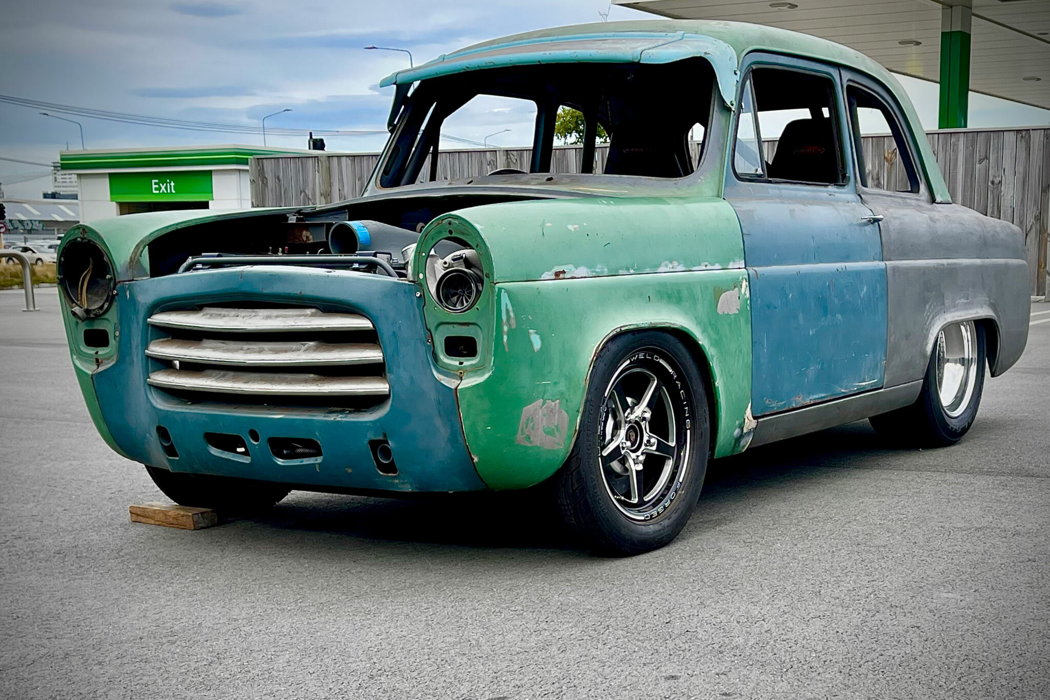 In the build: Turbo 1UZ-swapped ’55 Anglia, XD Falcon Tru-Blu tribute, pro street EH and more!