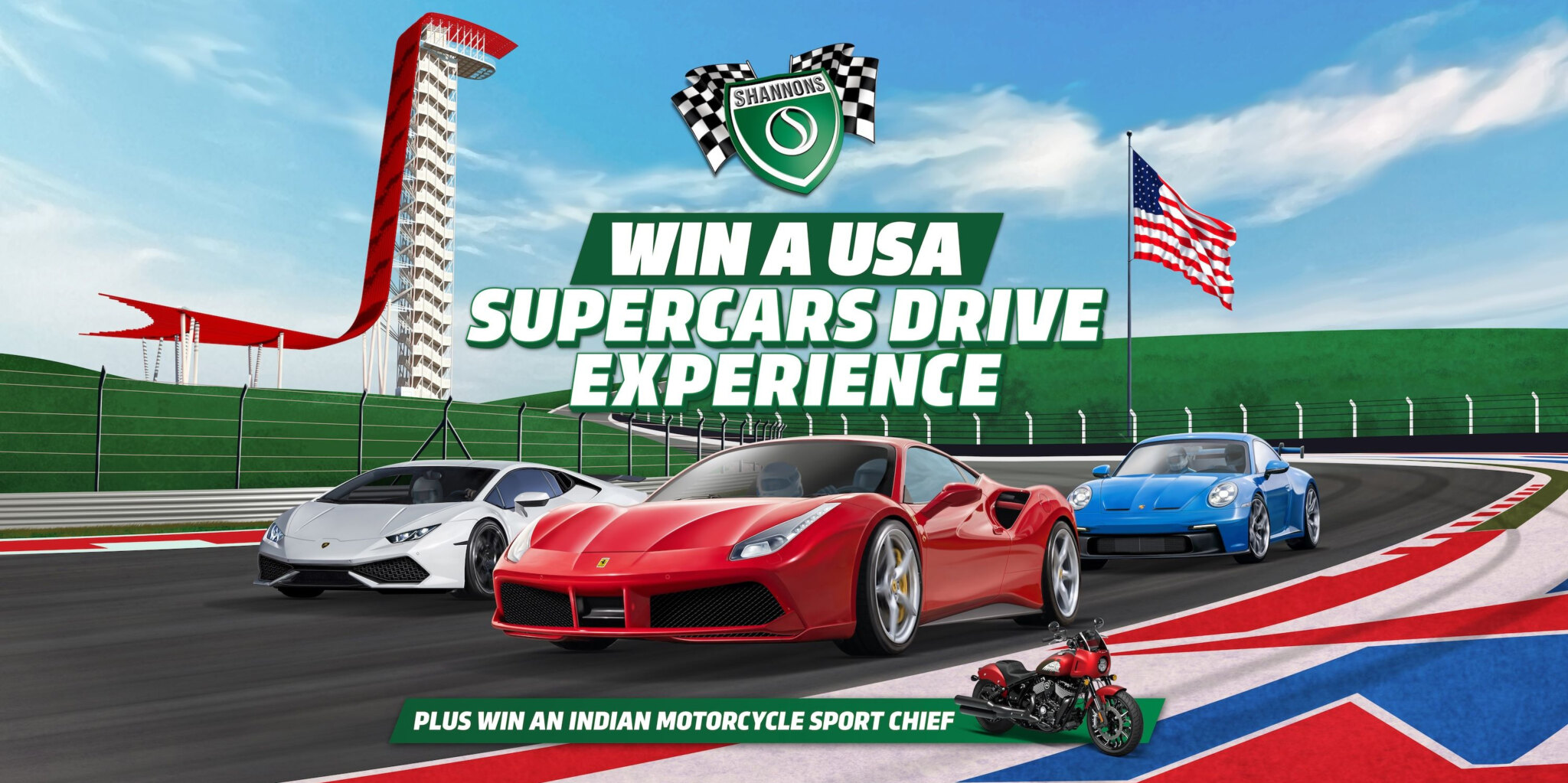 Shannons USA Supercars & Indian Motorcycle Competition
